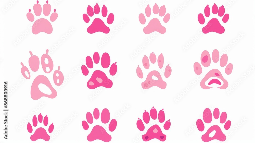 Cute Kitten Paw Print Icon: Baby Pet Collection Cute Kitten Paw Print Icon: Baby Pet Collection