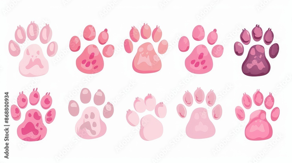 Cute Kitten Paw Print Icon: Baby Pet Collection Cute Kitten Paw Print Icon: Baby Pet Collection