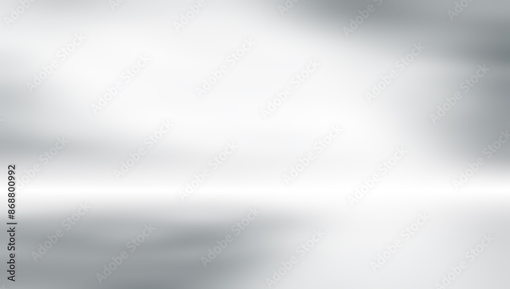 Obraz premium soft gray studio room background, grey floor backdrop with spotlight.