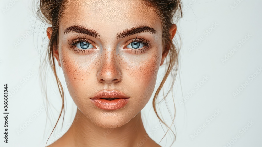 Portrait of Young Woman with Perfect Smooth Skin Portrait of Young Woman with Perfect Smooth Skin