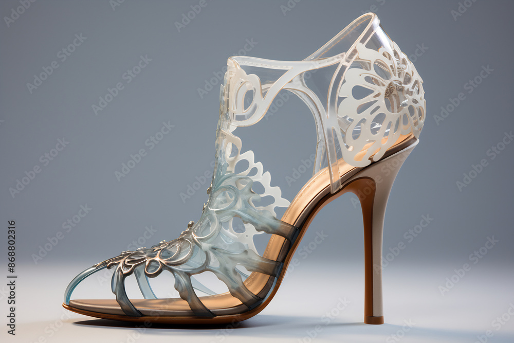 Obraz premium Stylish high heeled shoes with tall heels