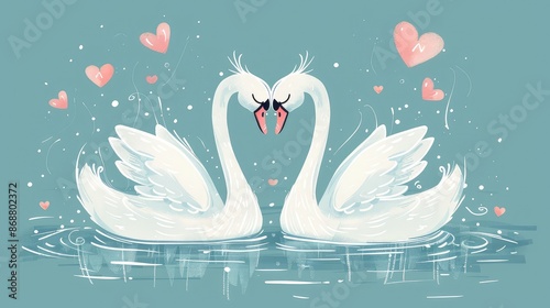 Swan Love: Valentine’s Day Card