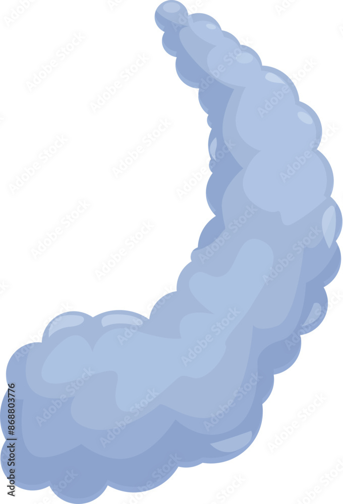 Cartoon smoke cloud floating in the air with a white background Cartoon smoke cloud floating in the air with a white background