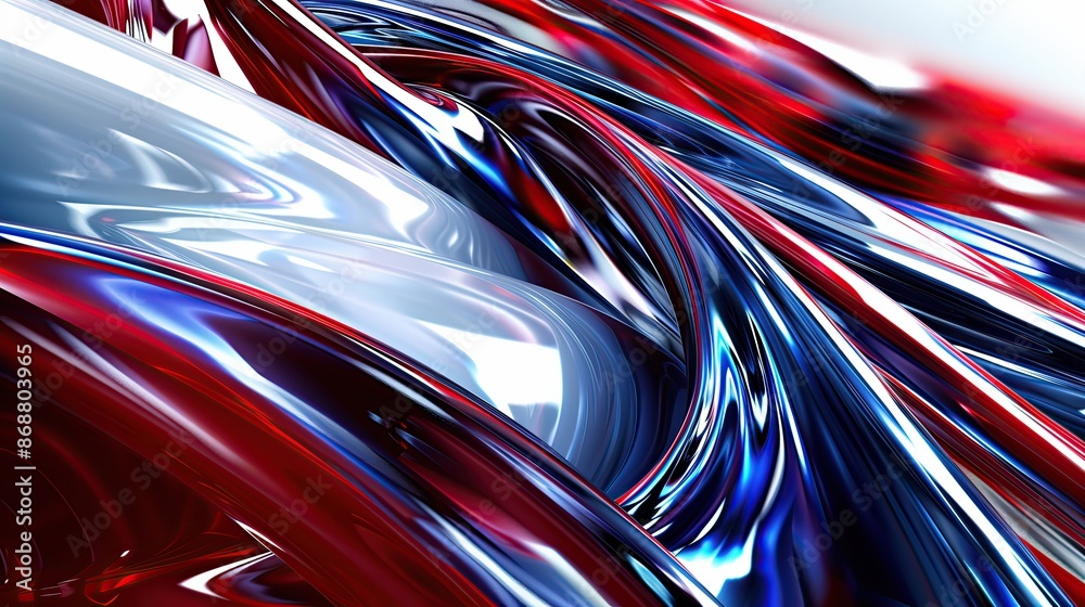Red White Blue Super Abstract