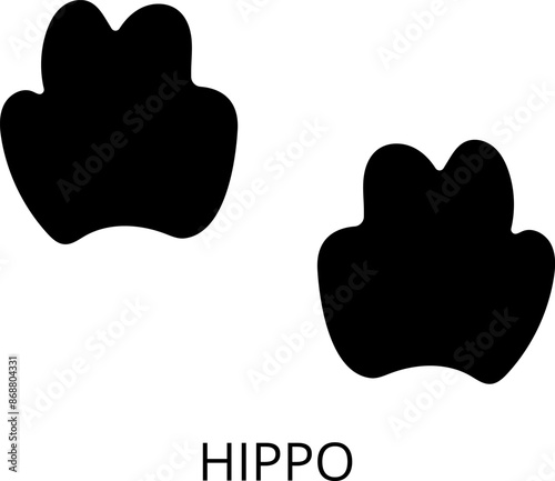Animals footprints. Realistic Prints wildlife foot icon, bird paw, pets footstep silhouette, print hoofed feet. Cat, dog, wolf, chicken, horse and other vector illustrations.