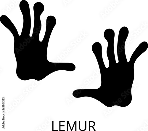 Animals footprints. Realistic Prints wildlife foot icon, bird paw, pets footstep silhouette, print hoofed feet. Cat, dog, wolf, chicken, horse and other vector illustrations.