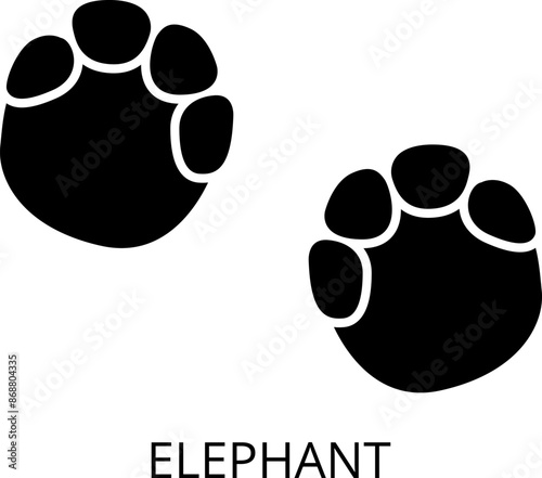 Animals footprints. Realistic Prints wildlife foot icon, bird paw, pets footstep silhouette, print hoofed feet. Cat, dog, wolf, chicken, horse and other vector illustrations.