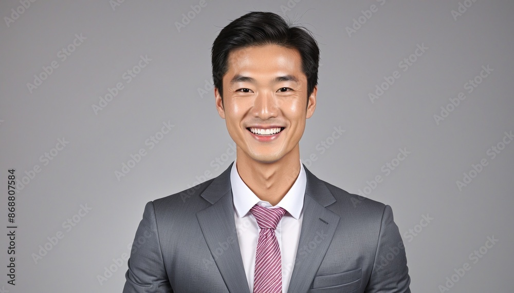 Portrait of a Japanese businessman exuding confidence in a stylish modern office environment Portrait of a Japanese businessman exuding confidence in a stylish modern office environment