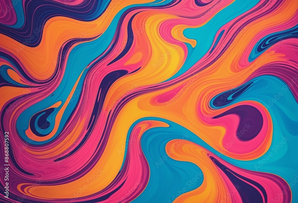 Psychedelic wave of colors in a mesmerizing abstract layout Psychedelic wave of colors in a mesmerizing abstract layout