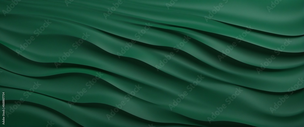 Obraz premium 3D Dark Green Abstract Wave Pattern Design for Futuristic Business Presentation Background