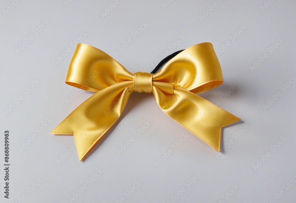 Satin Ribbon Decoration: A Touch of Elegance in Yellow Satin Ribbon Decoration: A Touch of Elegance in Yellow