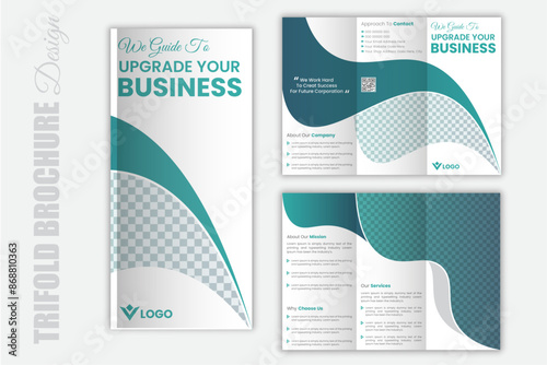 Creative Clean and Elegant Trifold Brochure or bifold brochure design template, perfect for Professional corporate business,