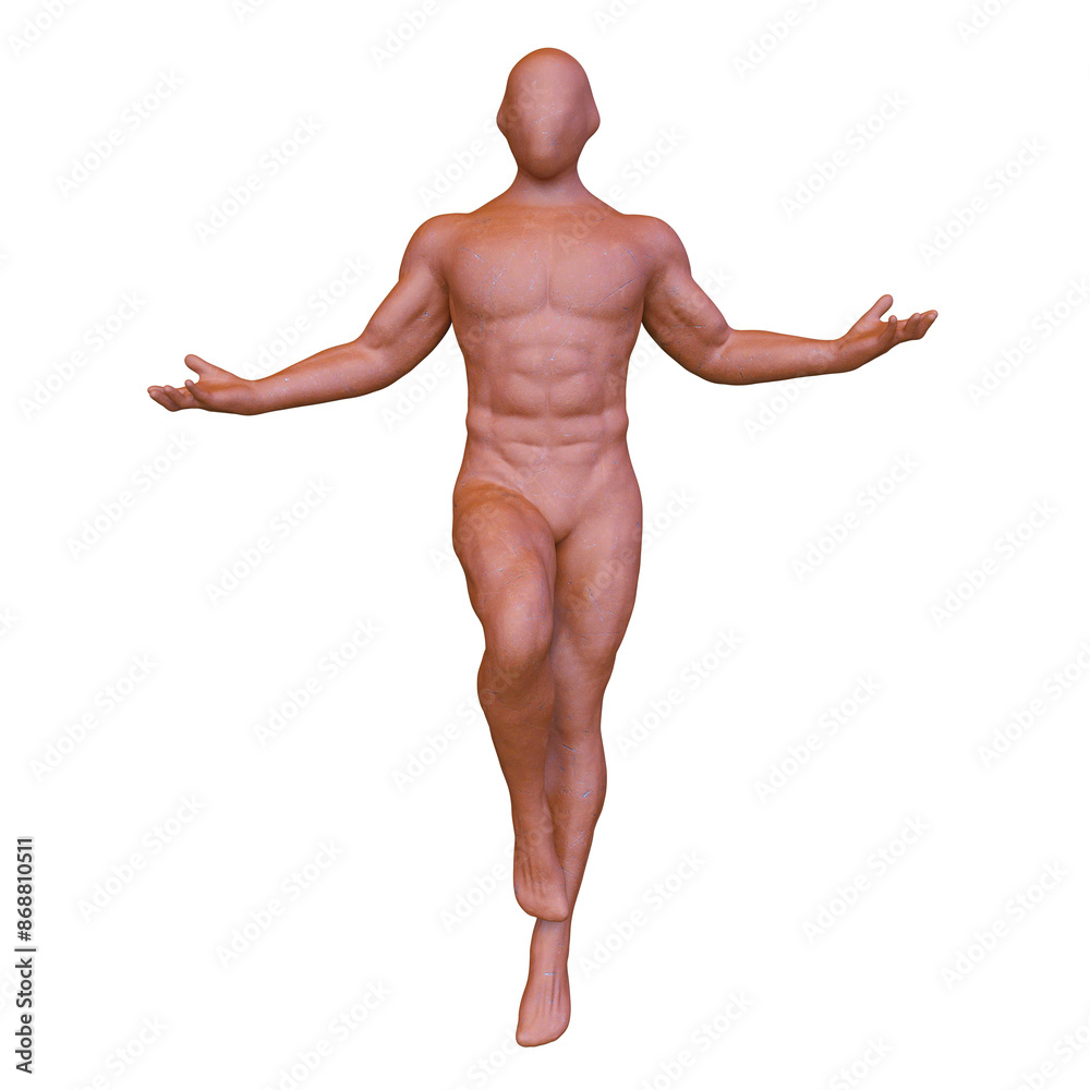 ポーズをとる男性 3DCGレンダリング ポーズをとる男性 3DCGレンダリング