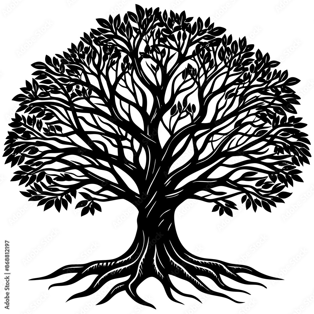 Obraz premium tree silhouette vector