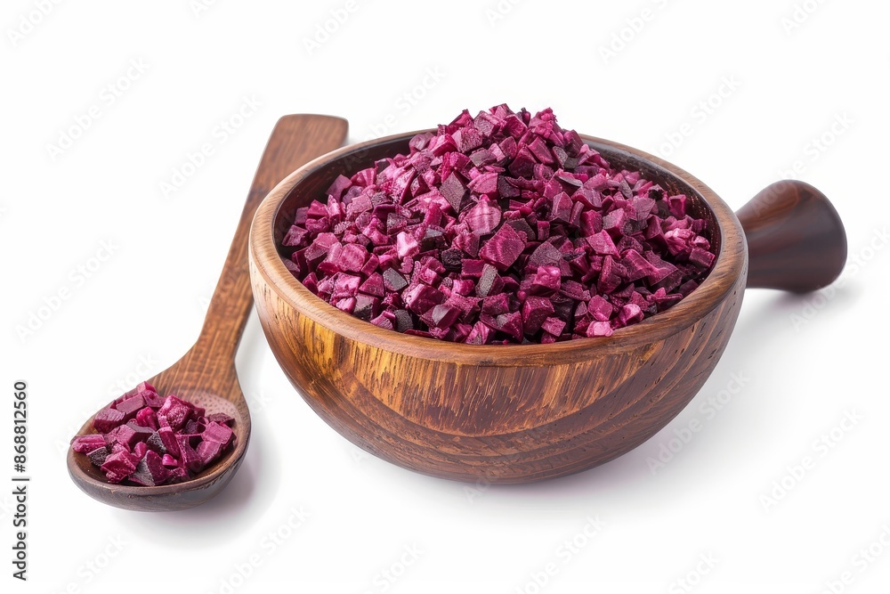 Beetroot in wooden bowl white background Beetroot in wooden bowl white background