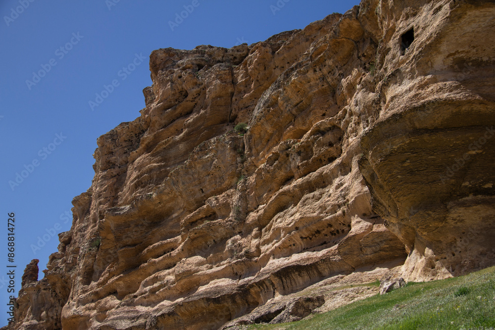 The exterior view of Karaftu Cave in Kurdistan Province of Iran The exterior view of Karaftu Cave in Kurdistan Province of Iran