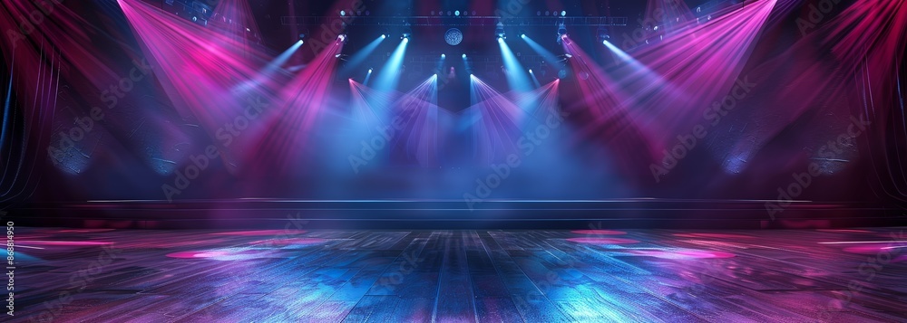 Fototapeta premium Empty music concert stage