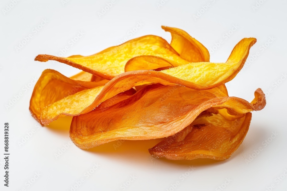 Fototapeta premium White background Jackfruit chips vacuum fried