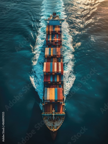 Container Ship at Sea © Alexandr