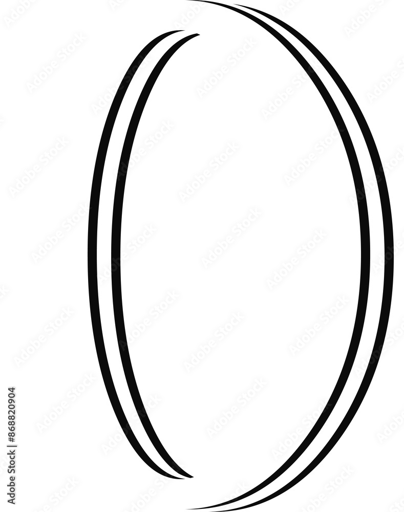 Trendy white font, number 0 Trendy white font, number 0