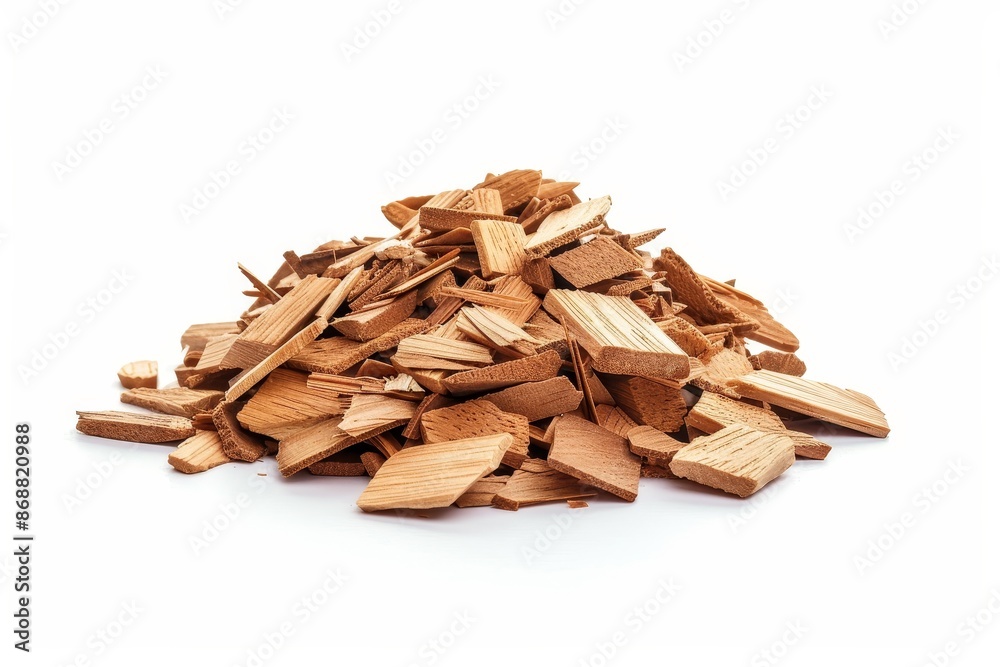 Woodchips for smoking isolated on white background Woodchips for smoking isolated on white background