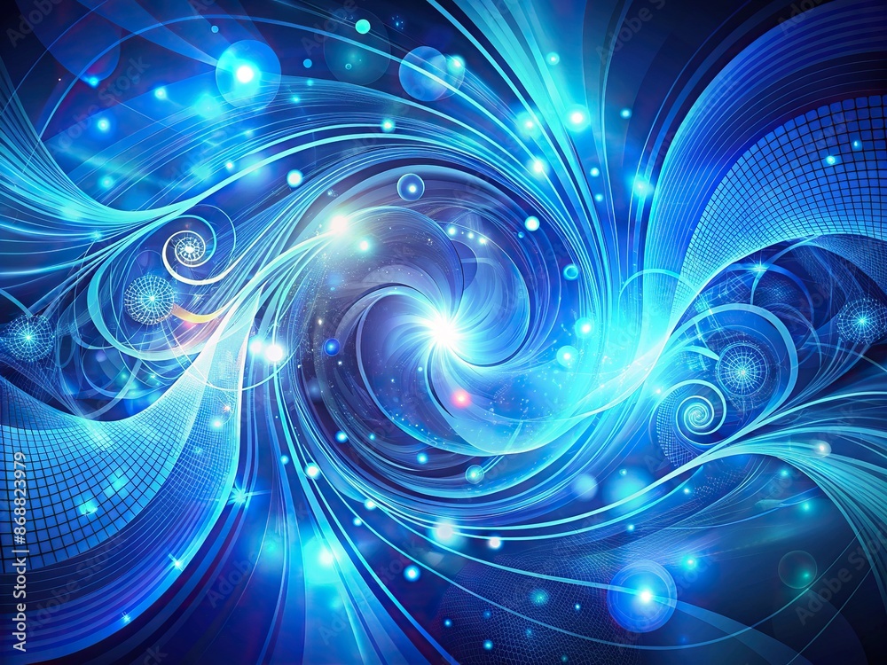 Vibrant blue vector abstract background with swirling shapes and patterns creating a mesmerizing futuristic design, perfect for technology and innovation-related projects. Vibrant blue vector abstract background with swirling shapes and patterns creating a mesmerizing futuristic design, perfect for technology and innovation-related projects.