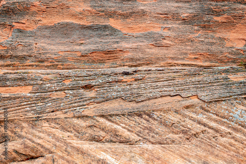Φωτογραφία Detailed photo of sandstone geological formations.