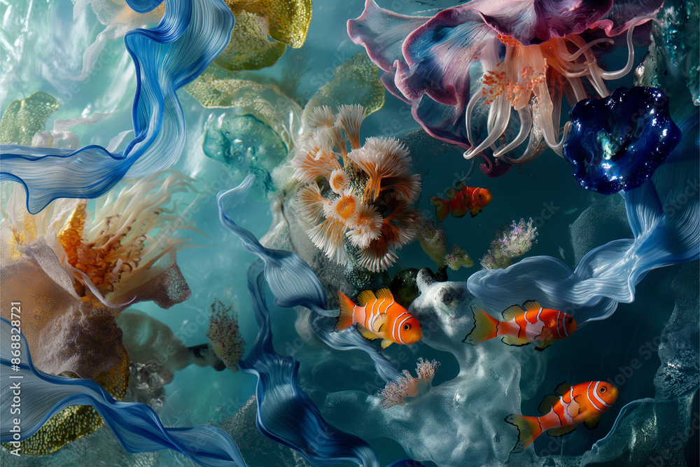 The beauty of marine life and coral reefs is a stunning display of underwater natural art. The beauty of marine life and coral reefs is a stunning display of underwater natural art.
