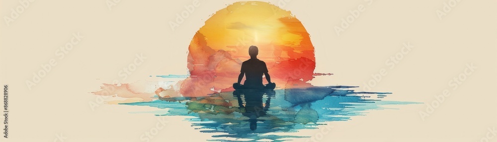 Fototapeta premium Survivor flat design front view theme resilience water color vivid