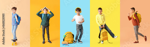 Group of cute little school...
