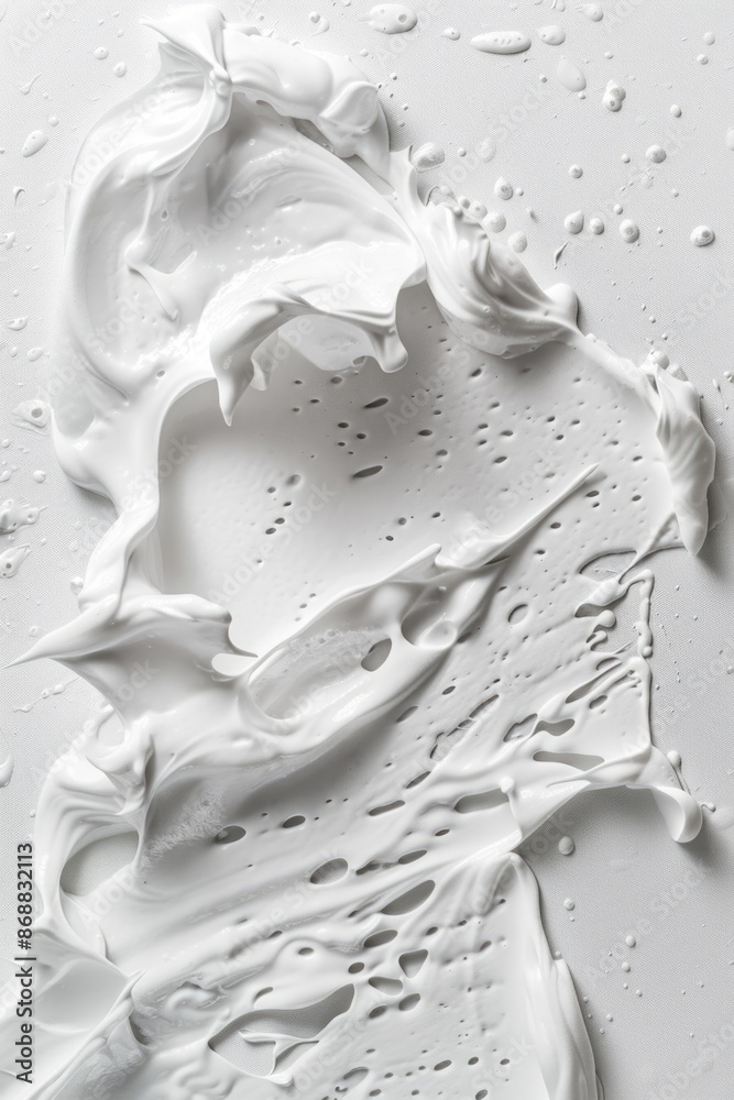 A close-up shot of white paint on a white surface A close-up shot of white paint on a white surface