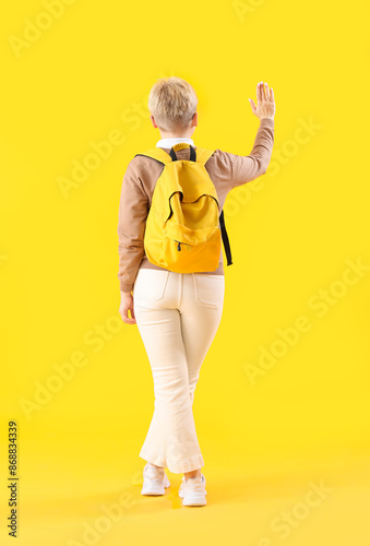 Female student with backpac...