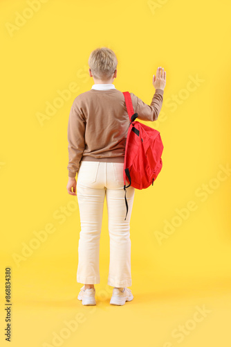 Female student with backpac...