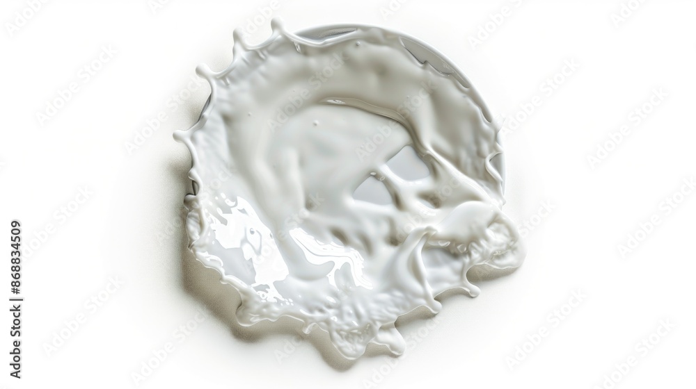 A close-up of a bowl filled with milk on a white surface A close-up of a bowl filled with milk on a white surface