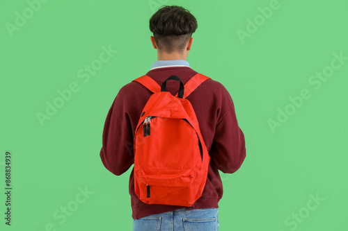 Male student with backpack ...