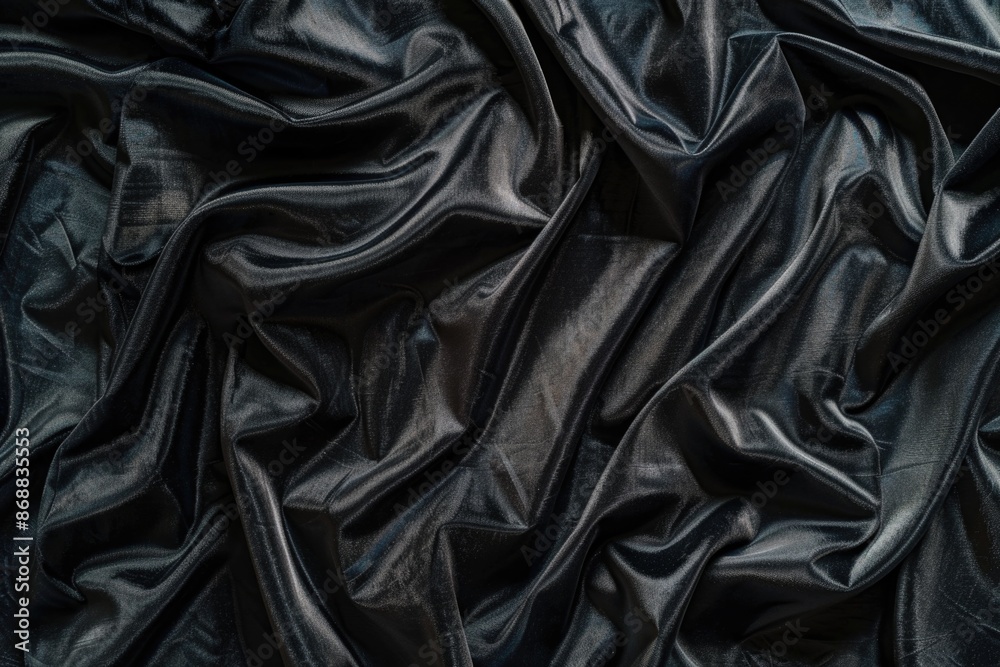 A close-up shot of a high-quality black leather cloth with intricate stitching and texture