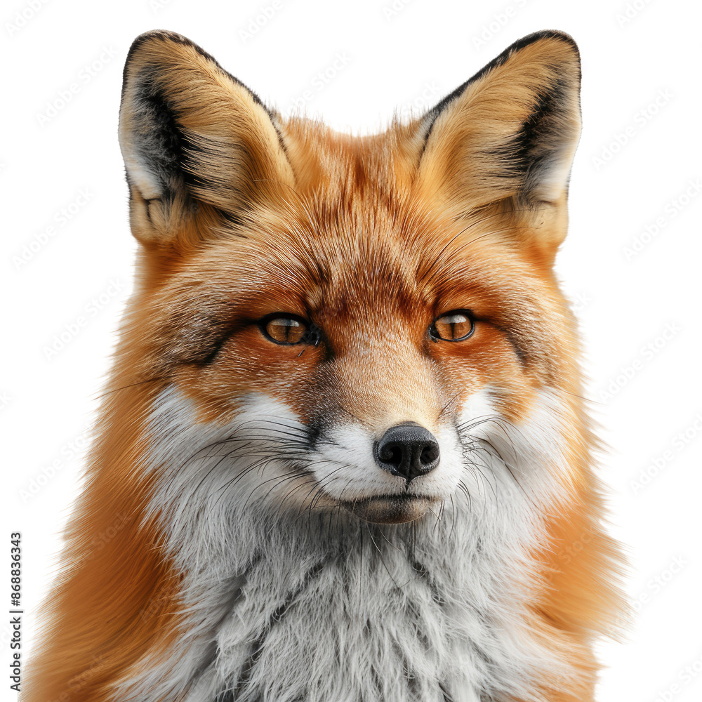 A Fox isolated on a transparent background for web banner A Fox isolated on a transparent background for web banner