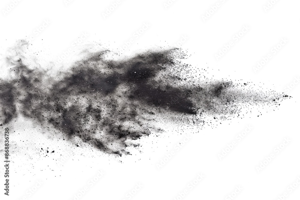 A close-up shot of a thick dust cloud in black and white A close-up shot of a thick dust cloud in black and white