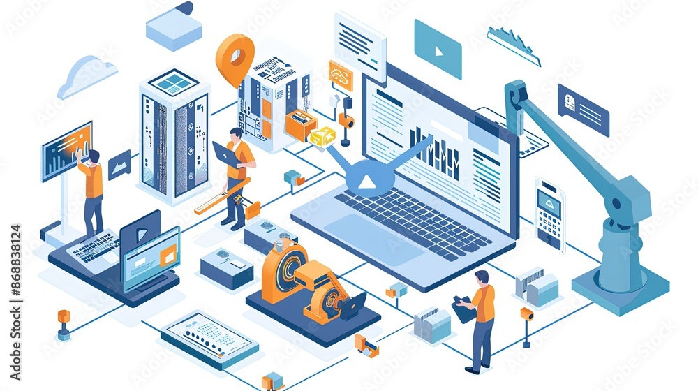 Obraz premium Robotic Process Automation (RPA)