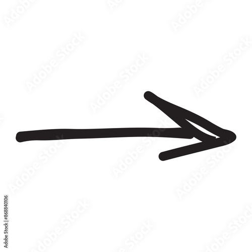 Pen scribbled arrow