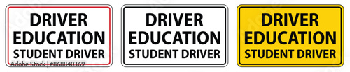Student Driver Magnetic Car Sign, Driver Education Student Driver