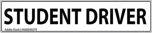 Student Driver Magnetic Car Sign, Student Driver