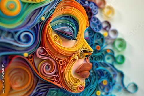 Colorful Quilled Paper Art