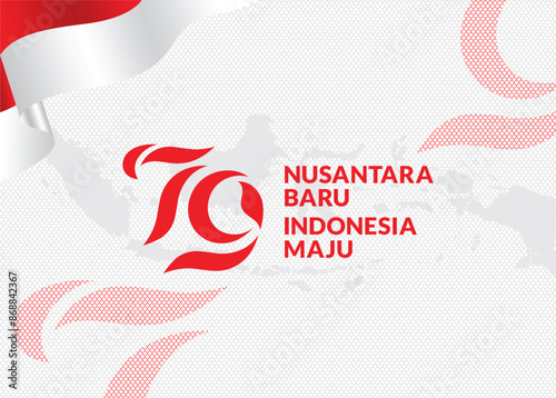 Indonesia's 79th independence day celebration Background Illustration white