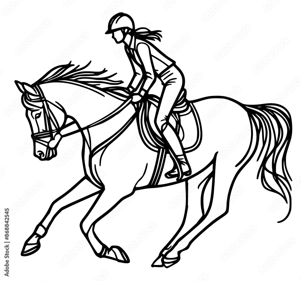 woman ride horse , jockey horse , an equestrian vector illustration woman ride horse , jockey horse , an equestrian vector illustration