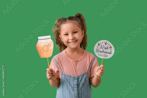 Cute little girl with decor...