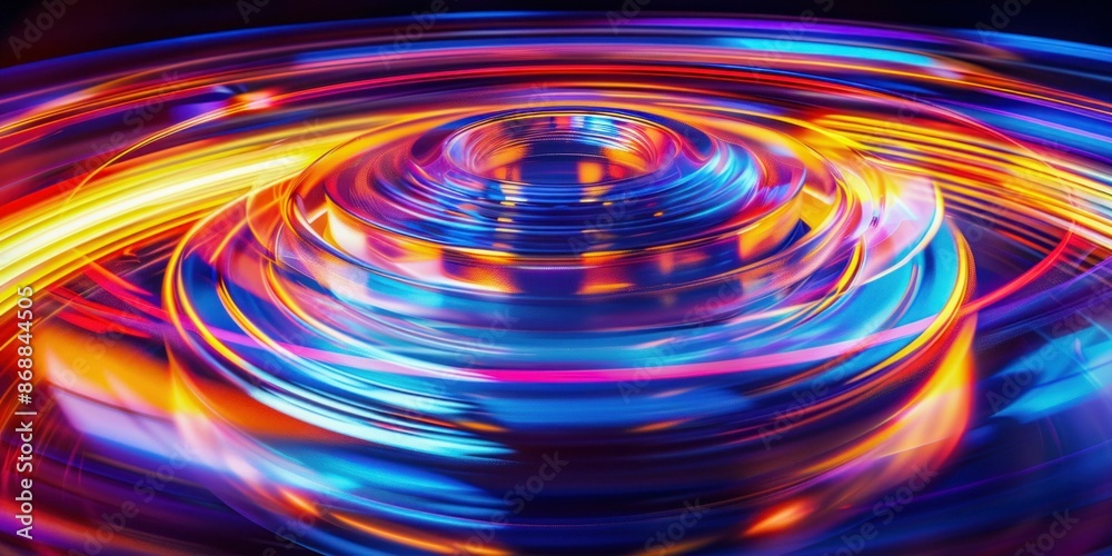 Colorful Abstract Light Swirl. Generative ai. Colorful Abstract Light Swirl. Generative ai.