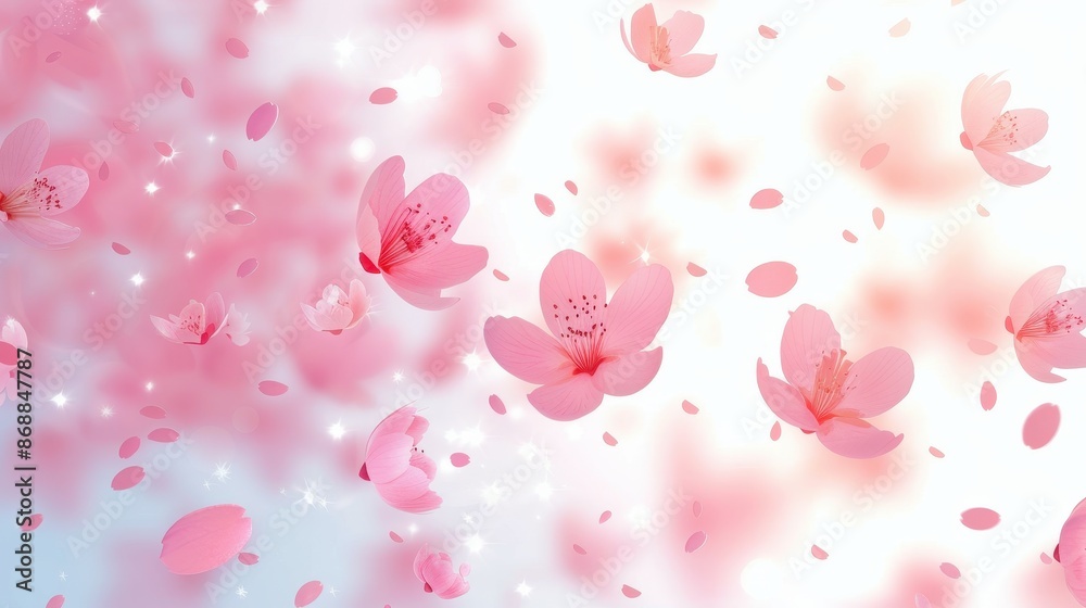 A bright, dreamy image of floating pink petals illuminated against a light background, creating a sense of serenity and ethereal beauty, perfect for peaceful settings. A bright, dreamy image of floating pink petals illuminated against a light background, creating a sense of serenity and ethereal beauty, perfect for peaceful settings.