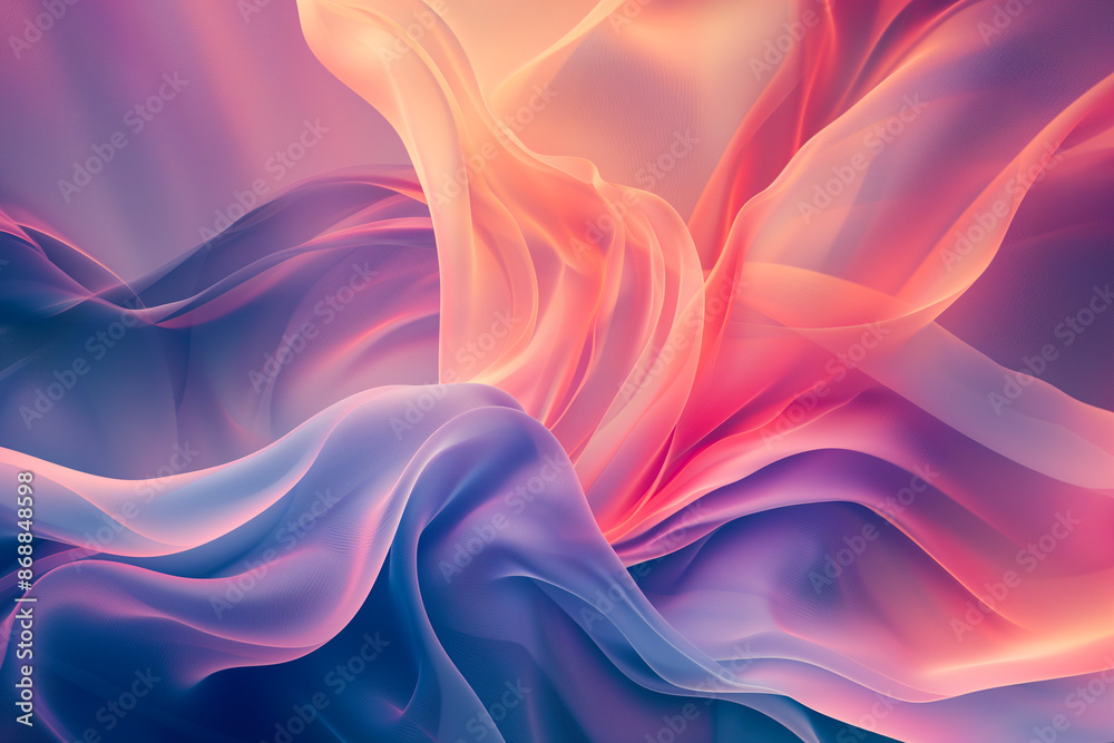 Obraz premium A beautiful abstract wallpaper that captures the fluidity of motion with abstract lines and suggesting movement and energy by Playing with gradient colors and transparency to enhance the dynamic feel