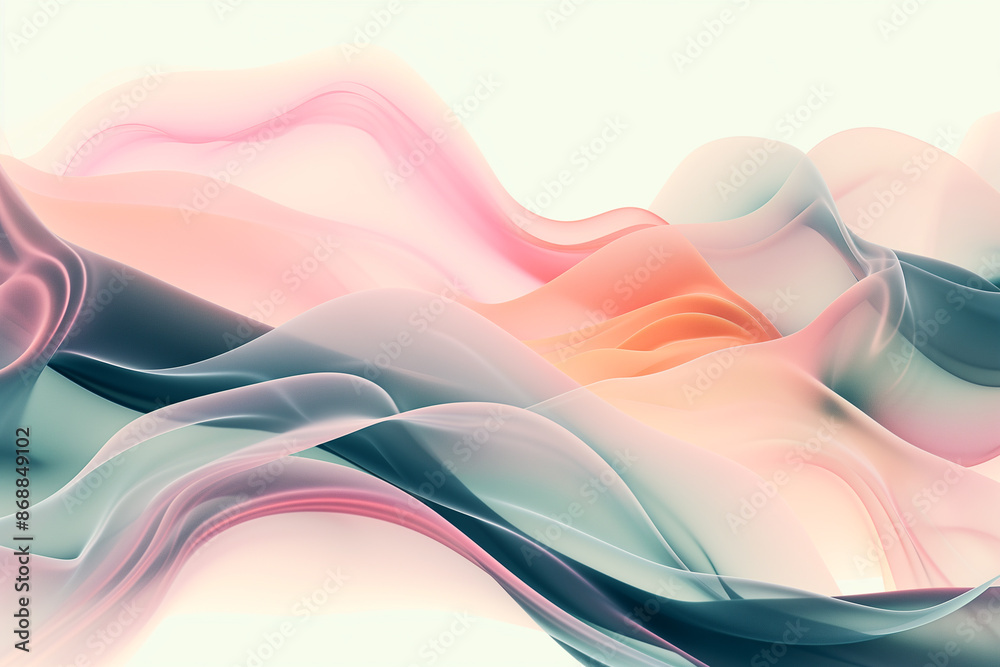 A beautiful abstract wallpaper that captures the fluidity of motion with abstract lines and suggesting movement and energy by Playing with gradient colors and transparency to enhance the dynamic feel